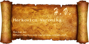 Herkovics Veronika névjegykártya